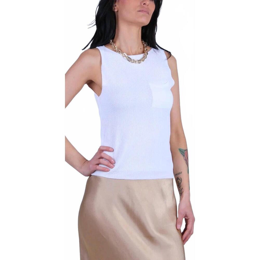 NEW GIGI MODA eva knit top in white